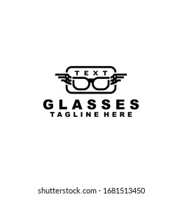 Optische Brillen-Logo-Vektorillustration für die Vorlage