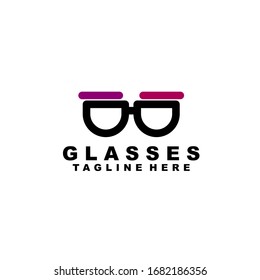 Eye Optic Glasses Logo Template Vector