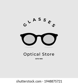 Vector de plantilla de logotipo de anteojos ópticos