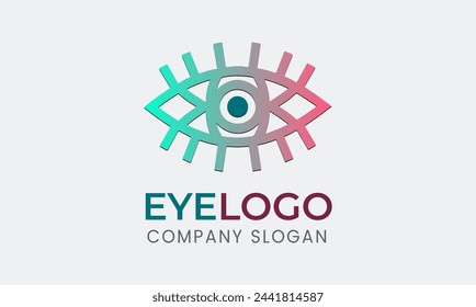 Eye optical hospital vector lens element logo design template