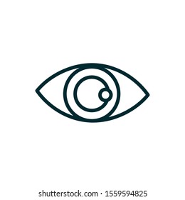 eye optical medical icon line vector illustration