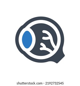 Icono de órgano ocular (ilustración vectorial simple)