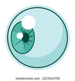 eye organ sticker retro style icon