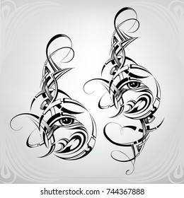 Eye in ornament