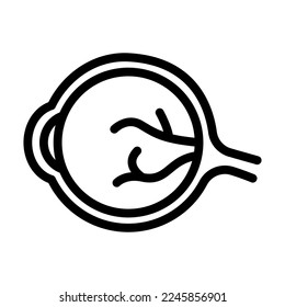 eye outline icon simple design