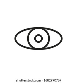 Eye outline icon. Symbol, logo illustration for mobile concept and web design.