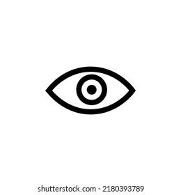 Eye With Outline Icon Vector