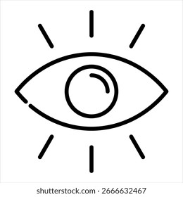 Eye Outline Icon Vector Illustration
