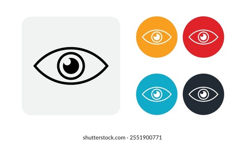 Icono de contorno de ojos para Web y móvil