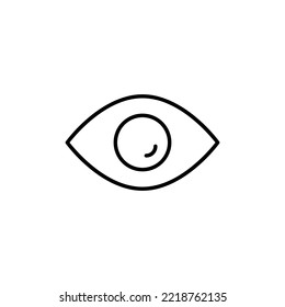 Eye outline set icons. Close and open eyes shapes. 