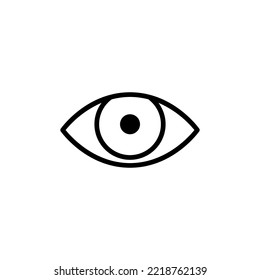 Eye outline set icons. Close and open eyes shapes. 