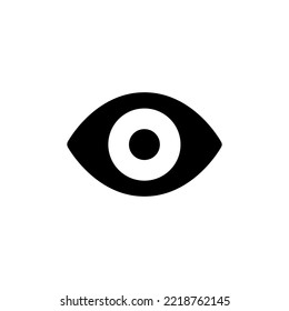 Eye outline set icons. Close and open eyes shapes. 