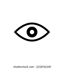 Augenumriss-Symbole. Nahe und offene Augen formen. 