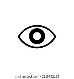 Eye outline set icons. Close and open eyes shapes. 
