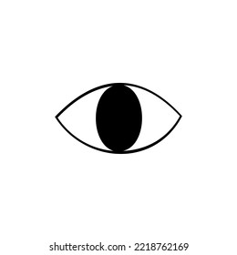 Eye outline set icons. Close and open eyes shapes. 