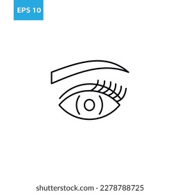 Eye outline simple icon Vector illustration