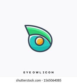 Eye Owl Illustration Vector Template, Suitable for Creative Industry, Multimedia, entertainment, Educations, Shop, and any related business