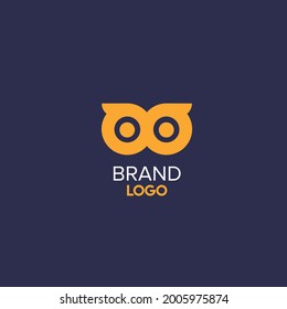Eye Of Owl Minimalist Flat Logo Design
