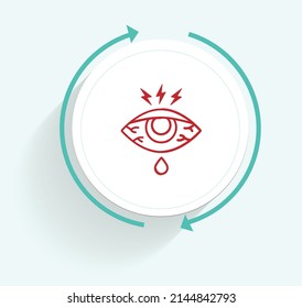 eye pain icon vector design