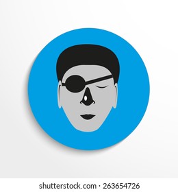 eye patch flat icon illustration background
