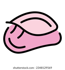 Eye patch gel icon outline vector. Beauty mask. Cream skin color flat