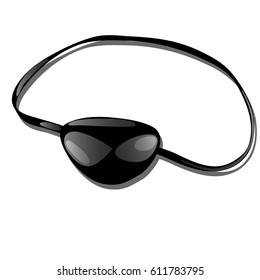 Eye patch isolated on white background. Vector cartoon close-up illustration.
