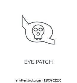Eye patch linear icon. Eye patch concept stroke symbol design. Thin graphic elements vector illustration, outline pattern on a white background, eps 10.