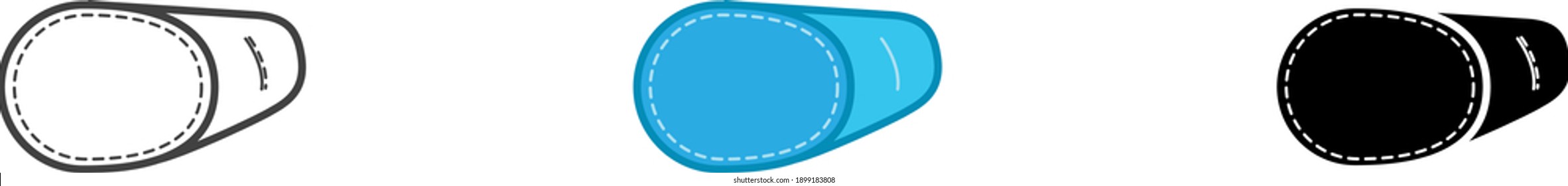 Eye Patch mask icon ,Glasses Cover Amblyopia icon	
