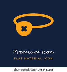Eye Patch premium material ui ux isolated vector icon in navy blue and orange colors