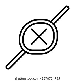 Eye Patch Vector Line Icon Design