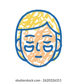 olho patches ícone doodle esboço vetor. olho patches sinal. símbolo isolado ilustração