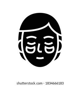 eye patches glyph icon vector. eye patches sign. isolated contour symbol black illustration