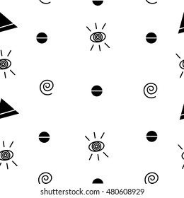 Eye pattern with geometric designs