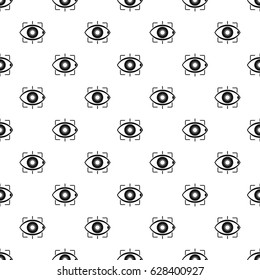 Eye pattern seamless in simple style vector illustration