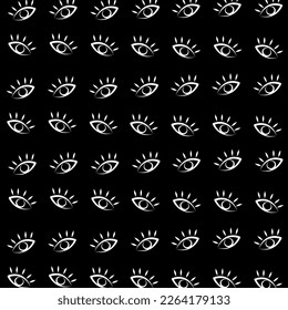 
Eye pattern wallpaper vector seamless background