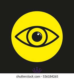 eye, peace, globe, icon, vector illustration EPS 10
