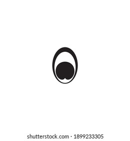 Eye of the Peacock Feather for Logo Type or Graphic Design Element. Vector Illustration 