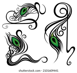 Eye of the Peacock Feathers. Illustration Vector