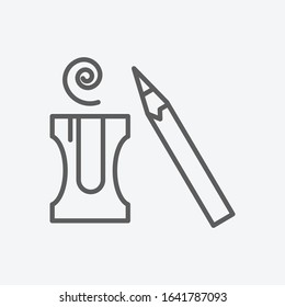 Eye pen icon line symbol. Isolated vector illustration of icon sign concept for your web site mobile app logo UI design.