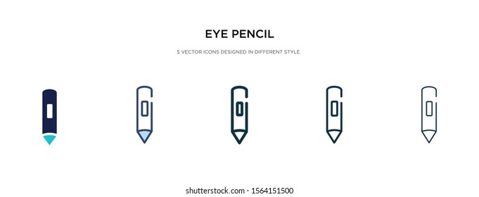 eye pencil icon in different style vector illustration. two colored and black eye pencil vector icons designed in filled, outline, line and stroke style can be used for web, mobile, ui