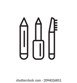 EYE PENCIL icon in vector. Logotype