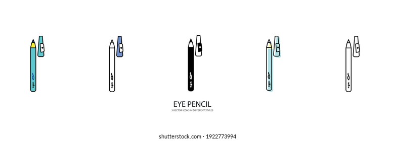 icono de tipo de vector de lápiz ocular