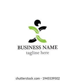 Eye people logo template icon design
