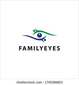 símbolo de diseño del logotipo de los vectores de ojos y personas. logotipo de ilustración vectorial.