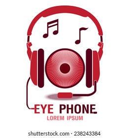Eye Phone symbol icon. vector illustration  
