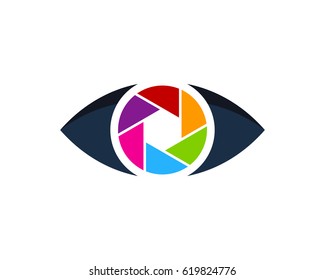 Eye Photo Icon Logo Design Element