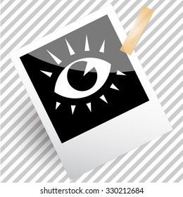 ojo. Fotograma. Icono del vector.