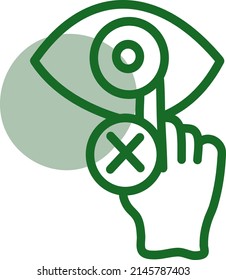 Eye picking, illustration, vector on a white background.