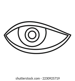 Eye pictogram icon outline vector. Vision look. See shape