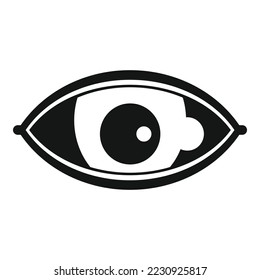 Eye pictogram icon simple vector. Vision look. See shape
